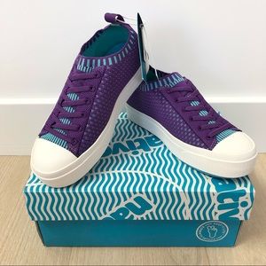 Native Jefferson 2.0 LiteKnit Child Sneaker Purple/Blue - Size 1